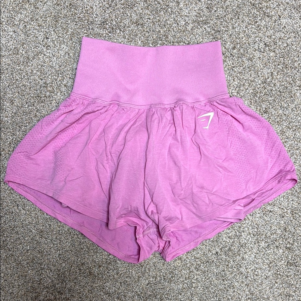 Gymshark Pink High-Waisted Athletic Shorts